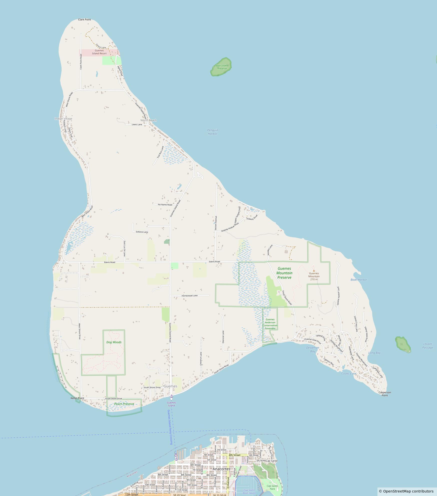 Map of Guemes Island